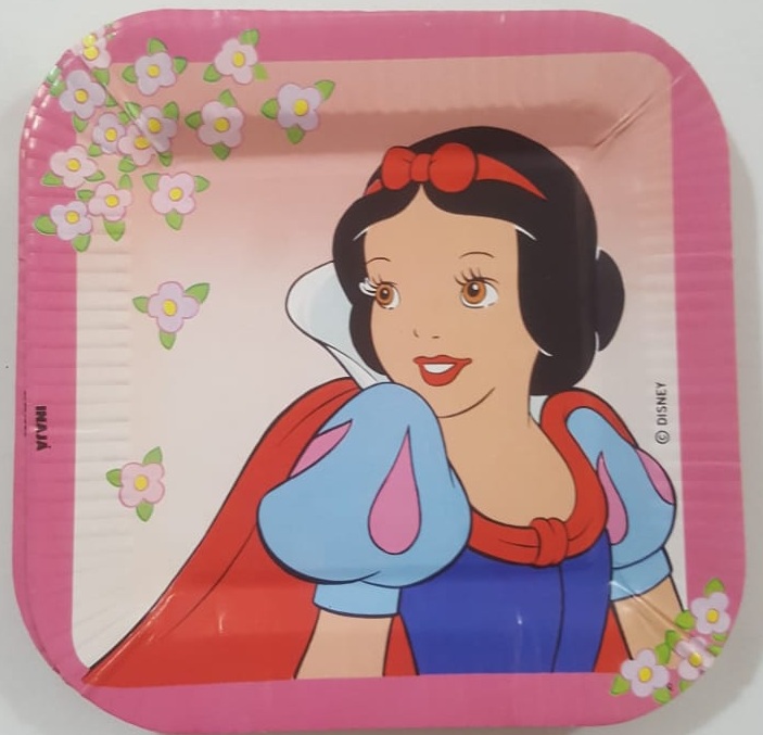 Prato de papel Branca de Neve Retr 08 unidades